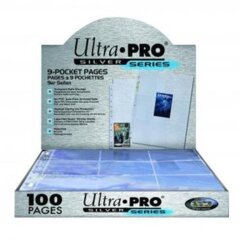 Box of 100 Ultra Pro 9 Pocket Pages Silver Series